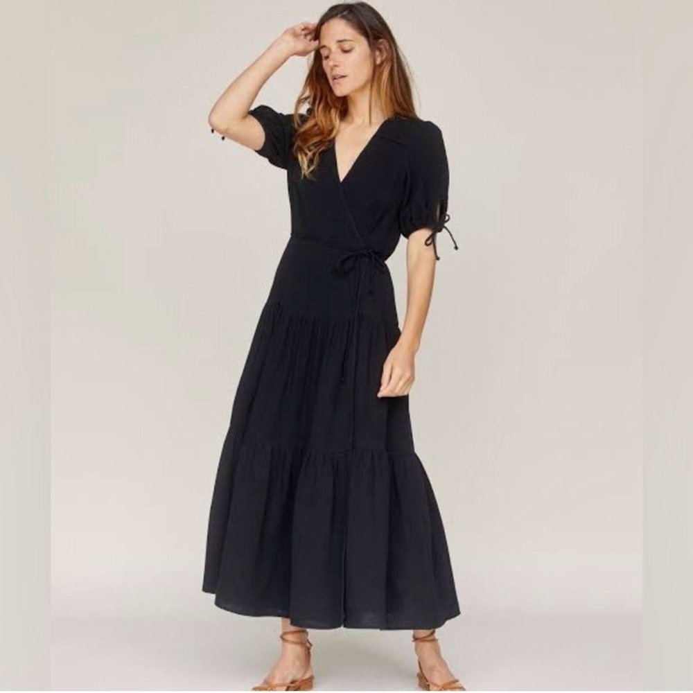 Christy Dawn - Augusta Wrap Dress - Black Size M